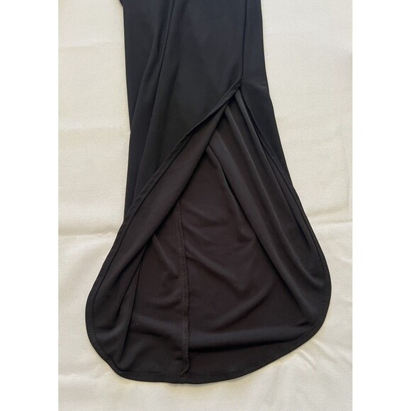 LAST TANGO Black Jumpsuit XL VNeck Dolman Split Sleeve Ankle Slit Pocket Stretch - Picture 12 of 15